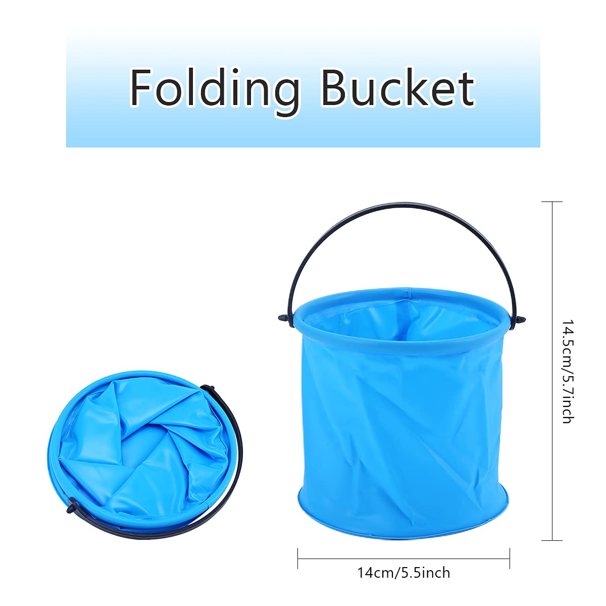 Worown 1 Pack Telescopic Butterfly Nets, Extendable Fishing Nets with 1 Folding Water Buckets for Catching Insects Bugs Playing