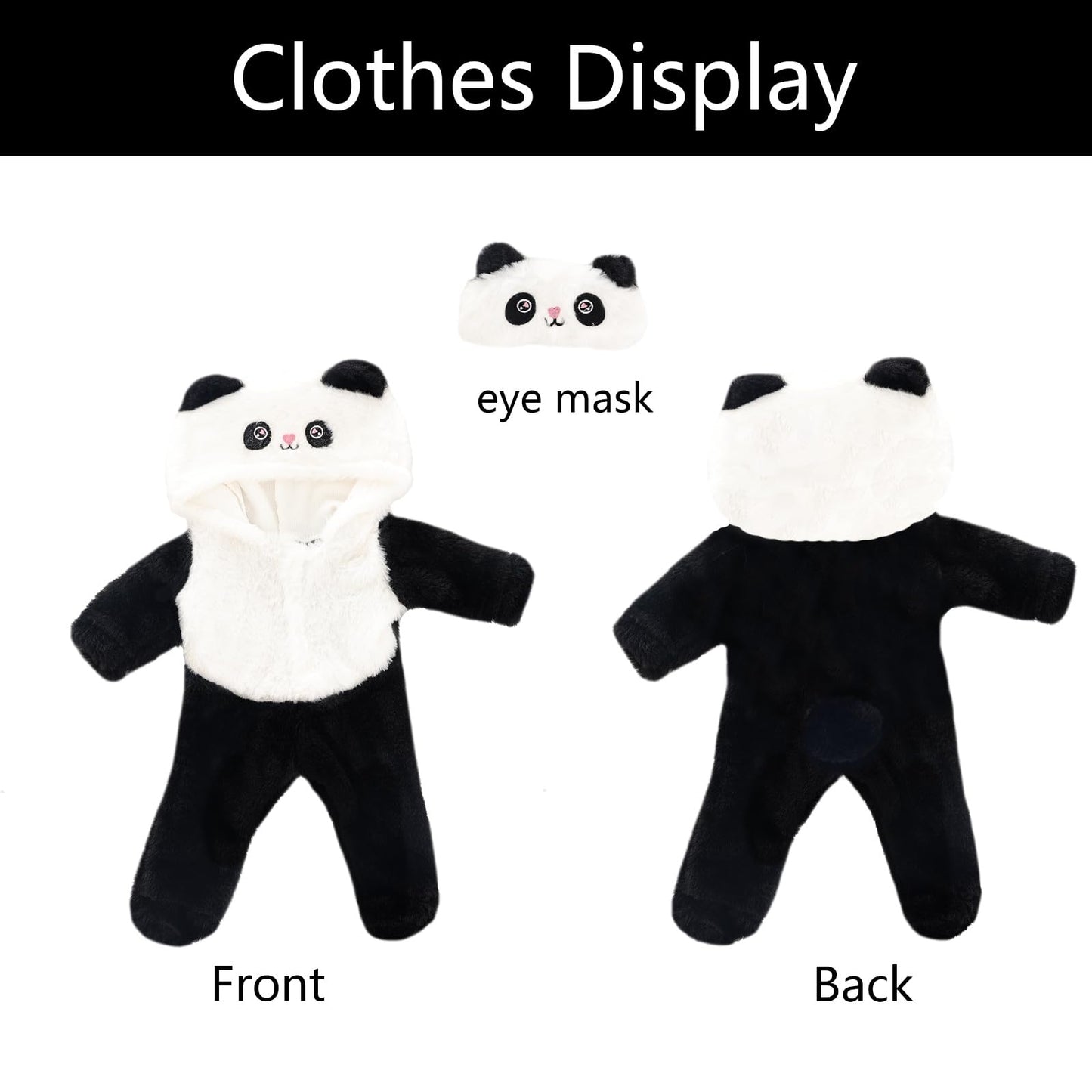 18 Inch Doll Clothes - Onesie Pajamas Fit 18 Inch Girl Doll And More (Panda)