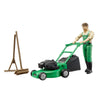 Bruder bworld Gardener with Lawn Mower - Small Green Plastic Model 62103