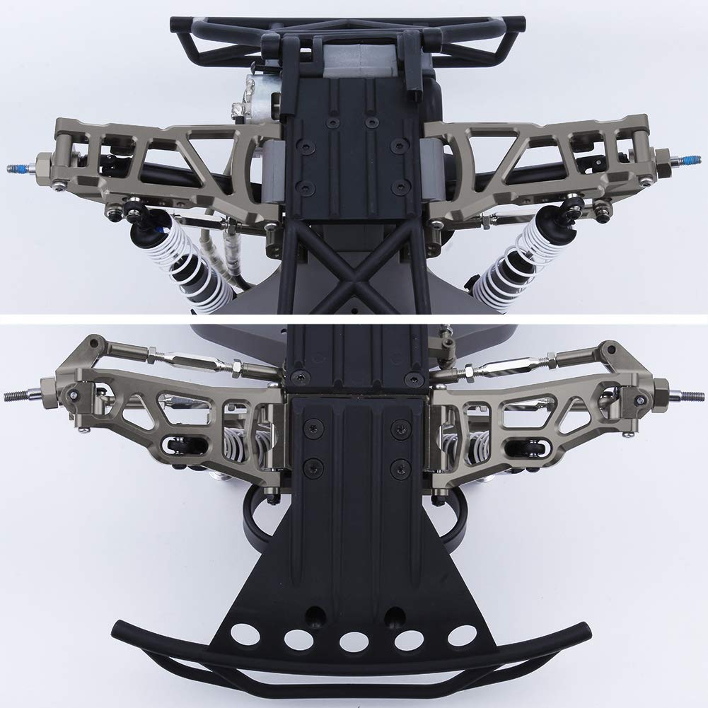 HobbyPark Aluminum Suspension Arms Set (Front & Rear), w/Tie Bar for 1/10 Traxxas Slash 2WD RC Car Upgrade Parts Hop Ups, Replac