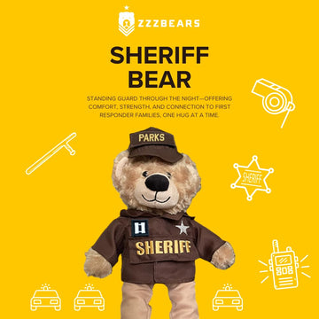 ZZZ Bears Personalized Sheriff Teddy Bear, Thoughtful Gift for Sheriffs, Spouses & Kids