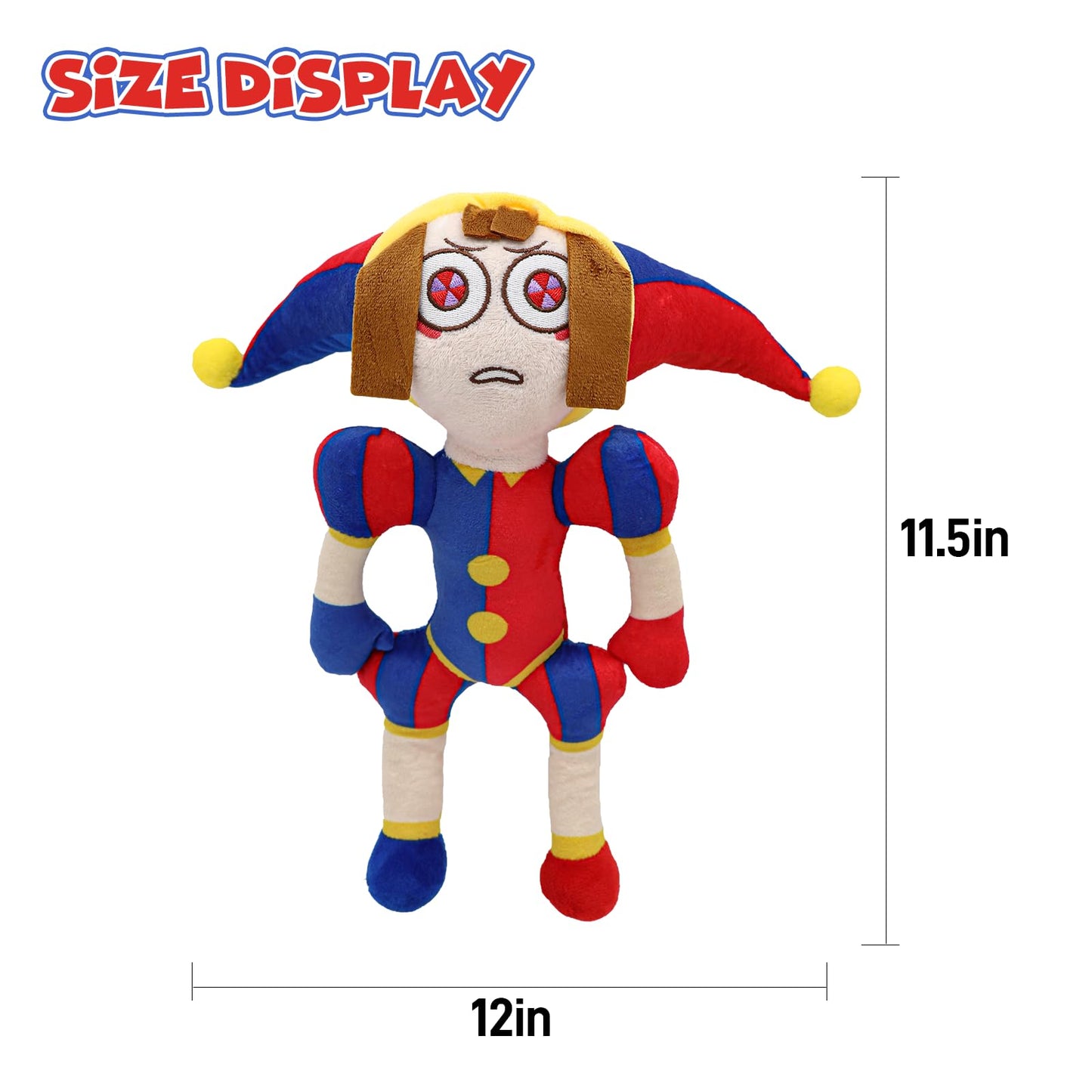 SAJISP Pomni Plushies Toy Set - 4pcs Cotton Stuffed Dolls for Kids & Adults, Perfect Gift for Birthday, Halloween & Christmas