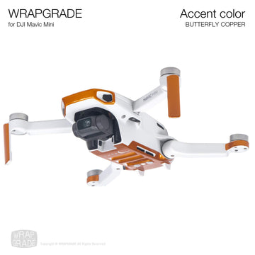Wrapgrade Skin Compatible With Dji Mavic Mini | Accent Color (Butterfly Copper)