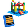 98 X 98 Inch Bounce House Mat For Inflatable Bouncer, Inflatable Water Slide Bounce House Pad For Outdoor Bouncy Castle, Under J
