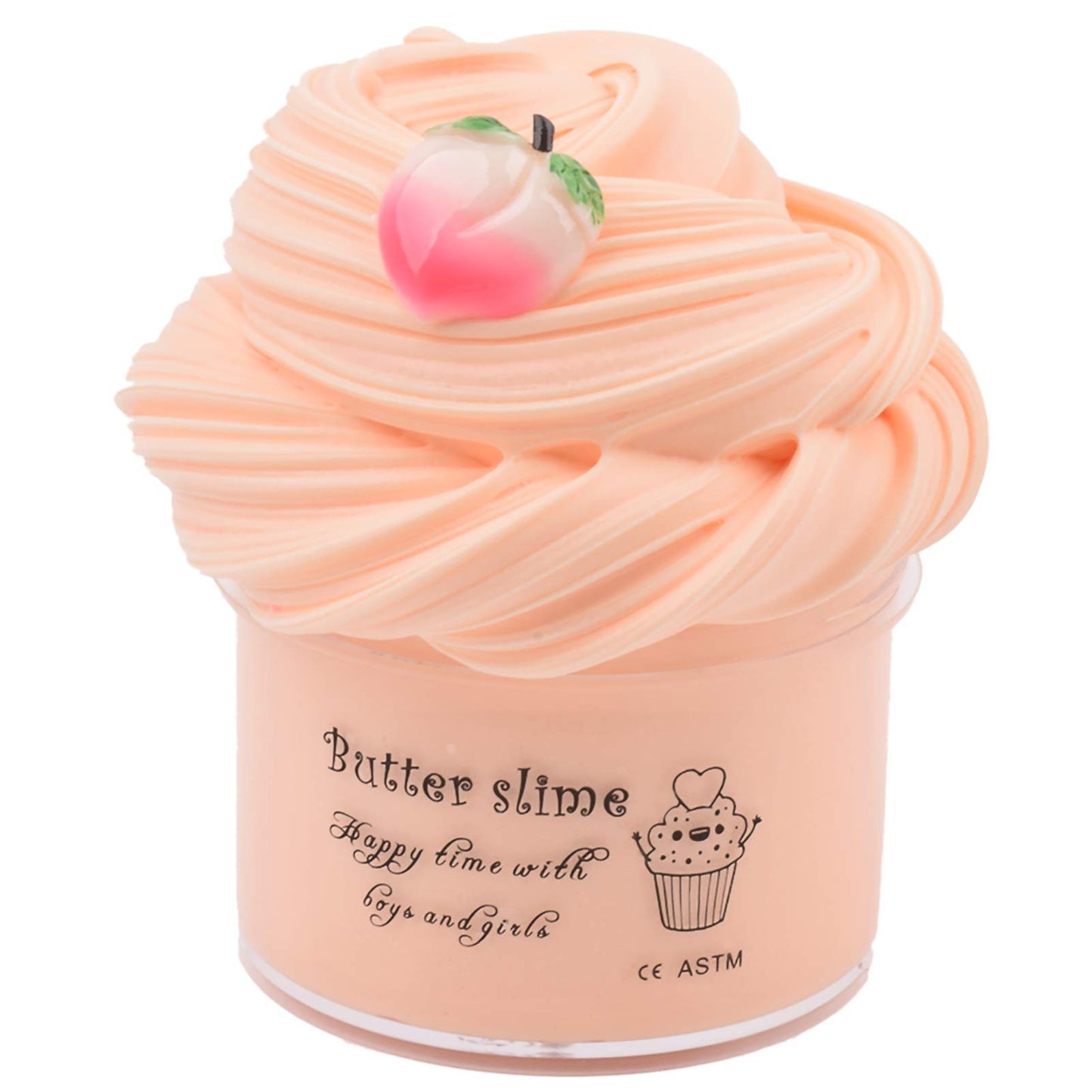 Peach Butter Slime 7Oz Butter Slime For Kids Party Favors, 200Ml Premade Butter Slime Christmas Toys For Boys Girls Birthday Gifts