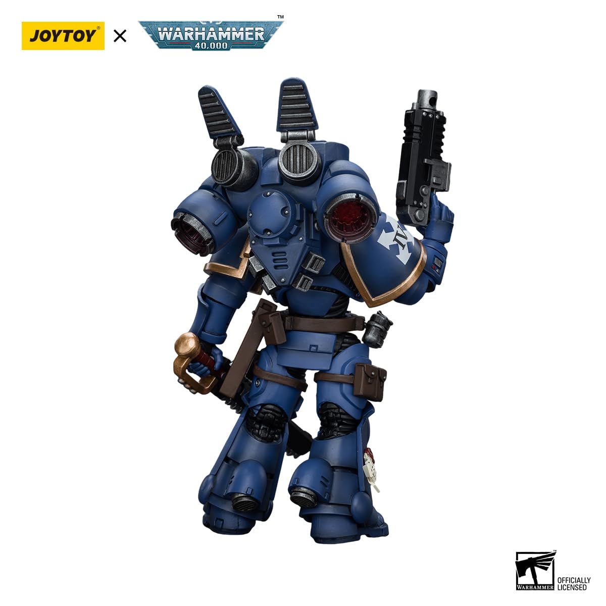 Joytoy Warhammer 40K Space Marines Ultramarines Jump Pack Intercessors Intercessor 1, 1:18 Scale Action Figure Mecha Joy Toy Col
