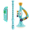 Generic Toddler Musical Instruments Toy Set, Trumpet & Harmonica, Blue, Plastic, Model RJ2866A, Gifts for Kids Ages 2-5