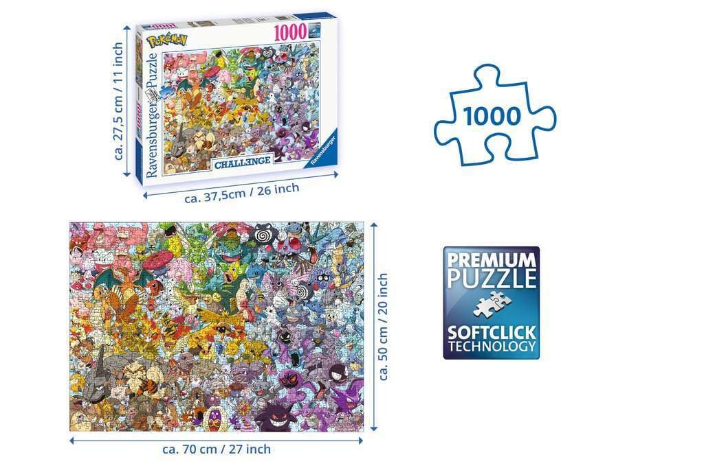 Ravensburger Pokémon 1000 Piece Challenge Jigsaw Puzzle For Adults And Kids Age 12 Years Up