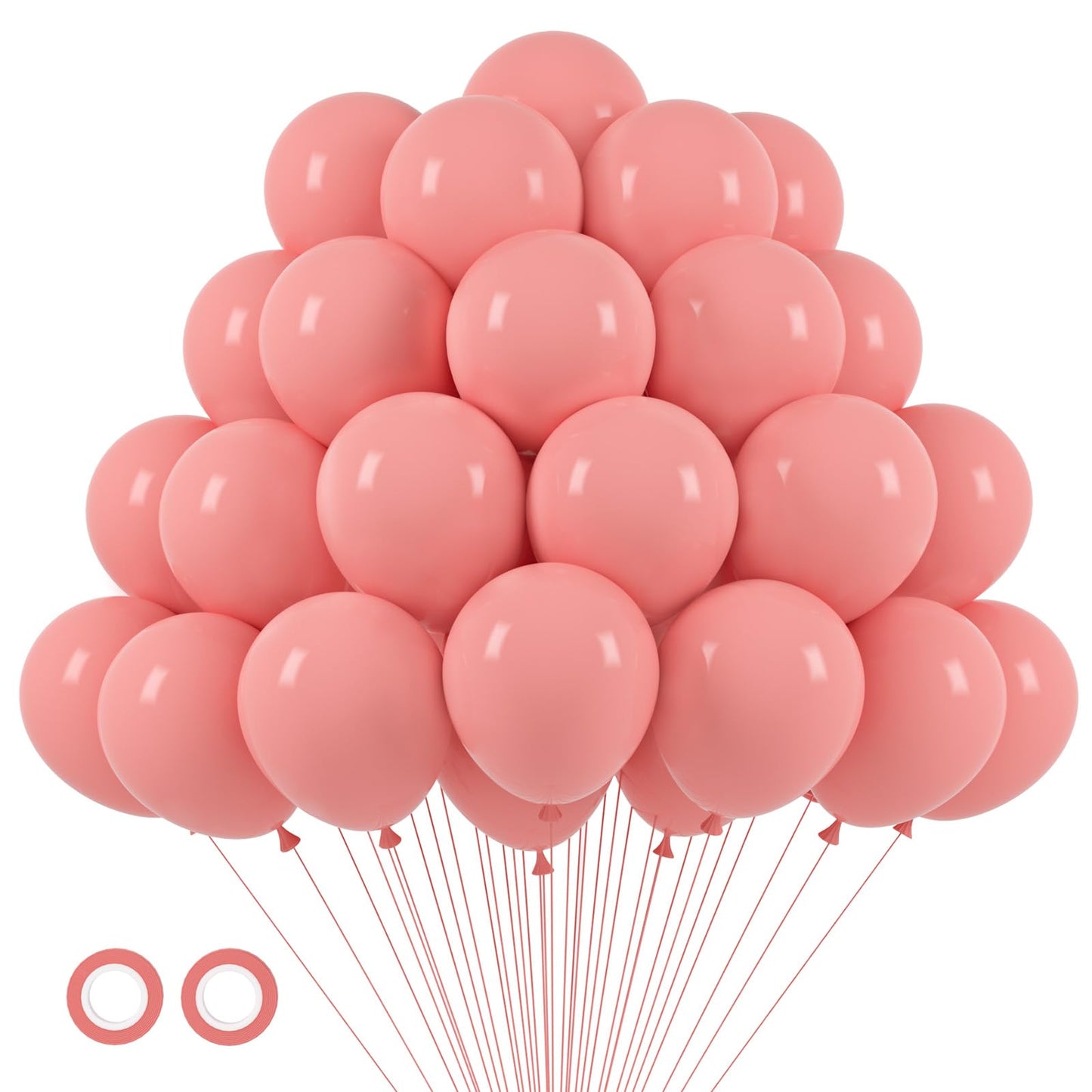 Voircoloria 105Pcs Retro Pink Balloons 12Inch Party Latex Balloons For Boys Girls Birthday Baby Shower Gender Reveal Wedding Sun