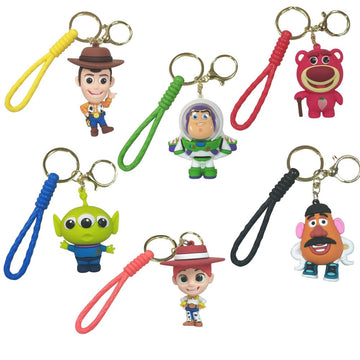 Toys Story Figure 6-Pack Toy Includes Woody Jessie Alien Lotso Buzz Lightyear Cartoon Pendant Doll Kids Toy Gift (Toys Story 6 P