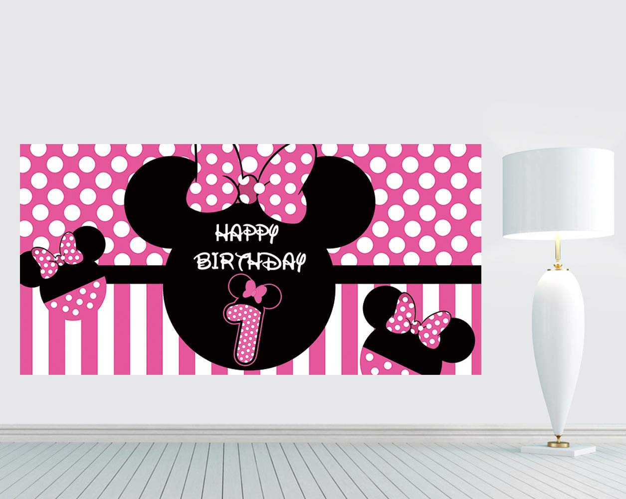 Minnie 1St Birthday Backdrop, Minnie 1St Birthday Banner Party Supplies, Minnie 1St Birthday Decorations, First Birthday Photogr