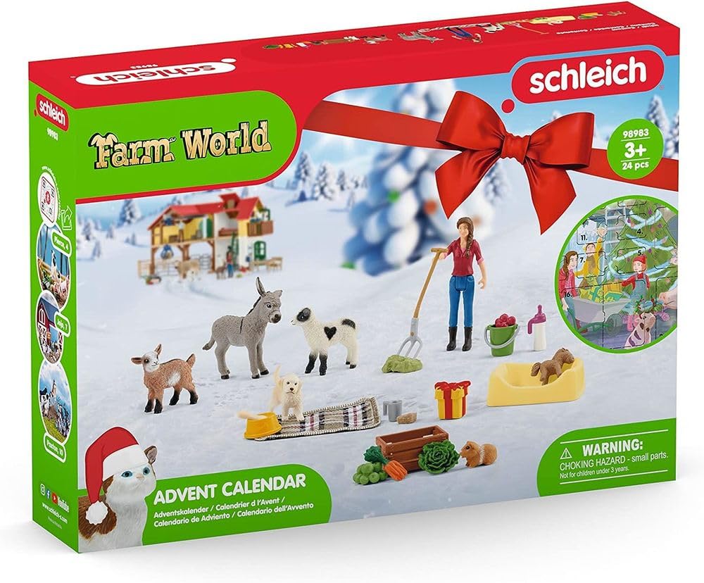 Schleich Farm World Advent Calendar 2023 FR-IT 3 Years + Farm World 24-Piece Set