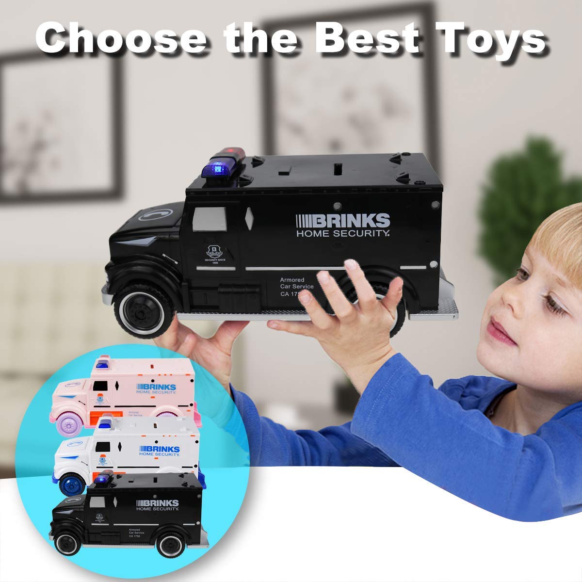 Yoego Kids Money Bank, Electronic Piggy Banks, Great Gift Toy For Kids Children, Cool Armored Car Bank Password Coin Bank, Perfect Toy Gifts For Boys Girls (Black)