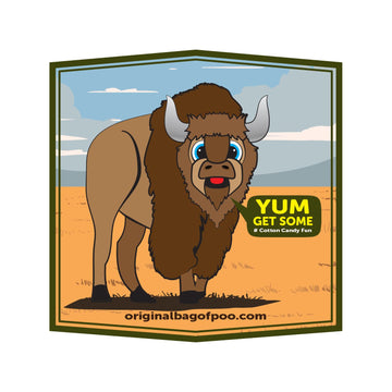 The Original Bag Of Poo, Novelty Cotton Candy Gag Gift (Orange Bison)