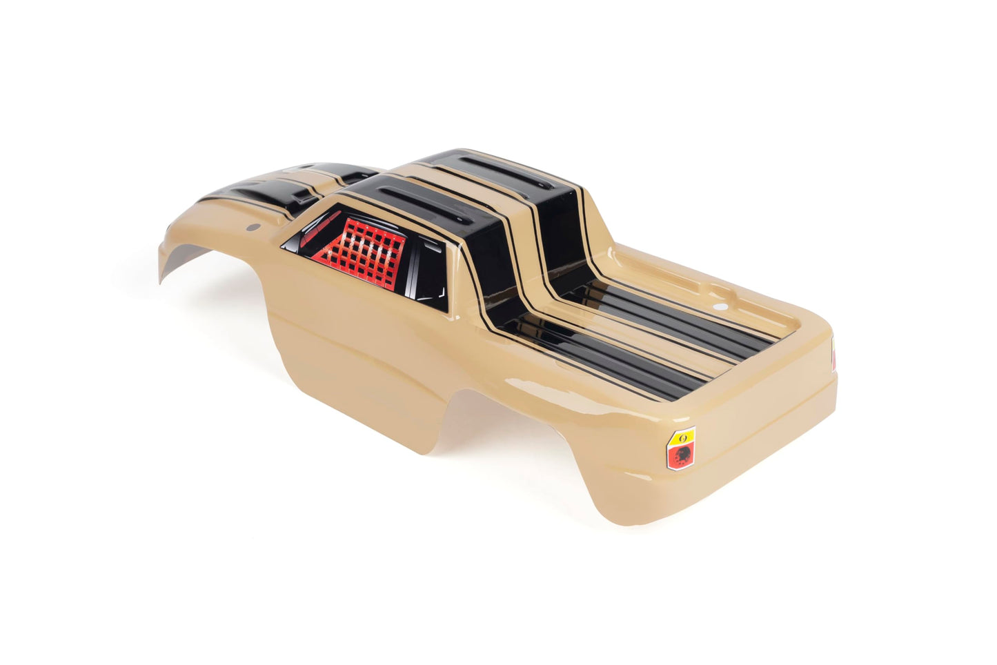 Summitlink Custom Body Compatible For 1/10 Scale Rc Car Or Truck (Truck Not Included) (Sand Color Racing Stripes)