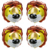 Giant 4D Safari Jungle Animal Lion Head Balloons Woodland Forest Lion Balloons Baby Shower Party Supplies Birthday Decorations,