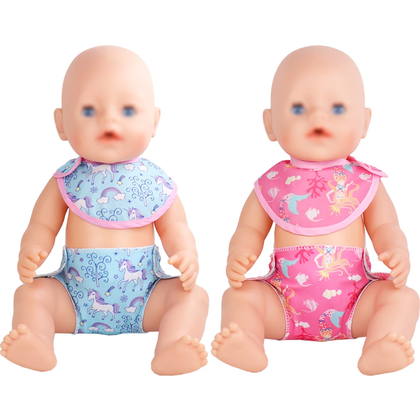 Sotogo 20 Pieces Doll Diapers Doll Underwear Doll Bibs Doll Accessories For 14-18 Inch Baby Dolls And American Doll