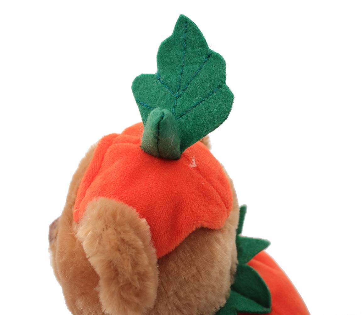 Plushland Halloween Plush Stuffed Animal Teddy Bear In Pumpkin Costume- Soft Toy - Gifts For Kids - 9 Inches