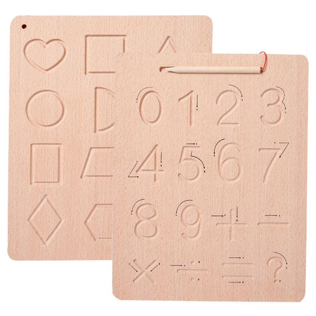 MerishoppWooden Montessori Toy Tracing Board Early Preschool Learning Toy Number|Baby|Toys For Baby|Developmental Baby Toys