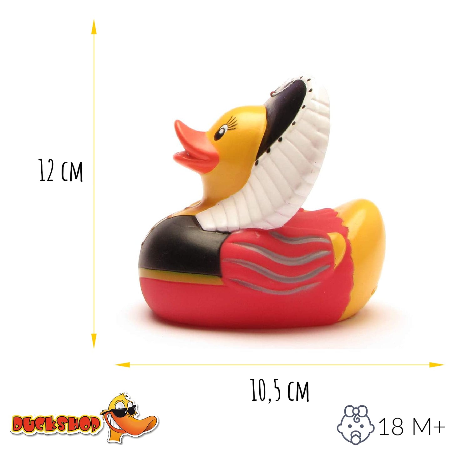Yarto Famous & Historical Rubber Duck Bath Toys | Educational | Child Safe | Tested For Ages 0+ | Collectable | Party Favors | Cake Toppers (Queen Elizabeth)