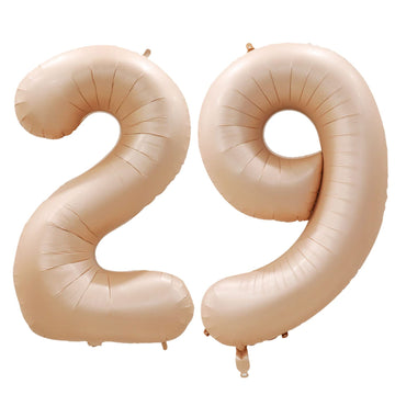 Goer Number 29 Balloons For 29Th Birthday Party Decorations,42 Inch Jumbo Foil Helium 92 Balloons For 92Nd Birthday Party Decoration (Caramel)