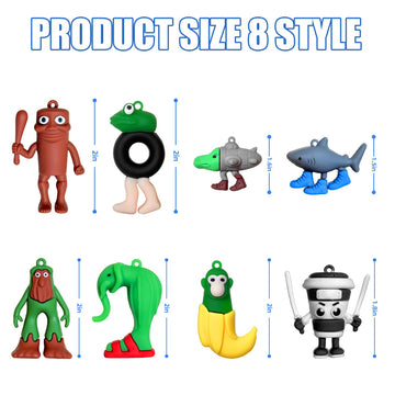 EYJVAF Italian Brainrot Toys 24 Packs Action Figures Includes Tralalero Tralala Tung Tung Sahur & More - Mini Collectible Brainrot Toys for Desk Decor Birthday Gifts & Meme Lovers