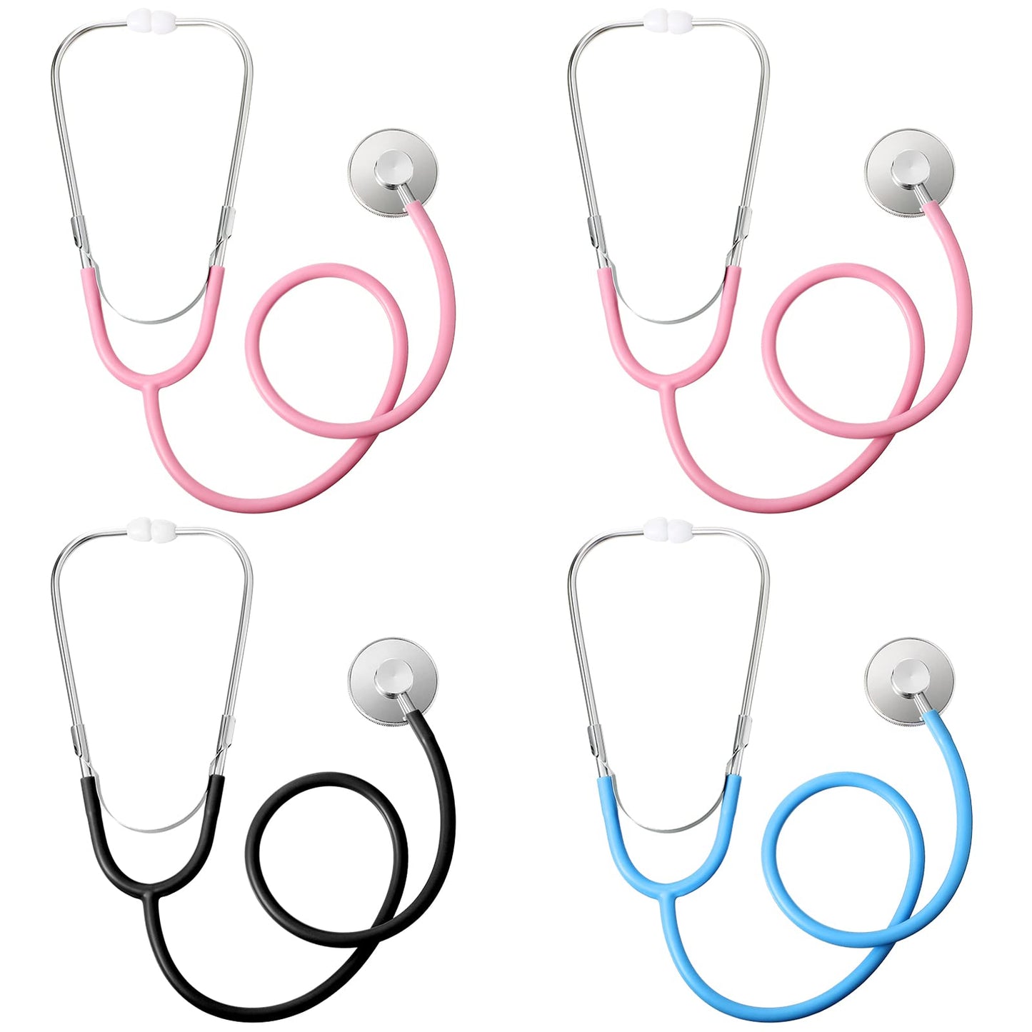Vinsot 4 Pieces Kids Stethoscope, Stethoscope Toy Working Stethoscope for Kids Role Play Nursing Stethoscope Costume Cute Doctor