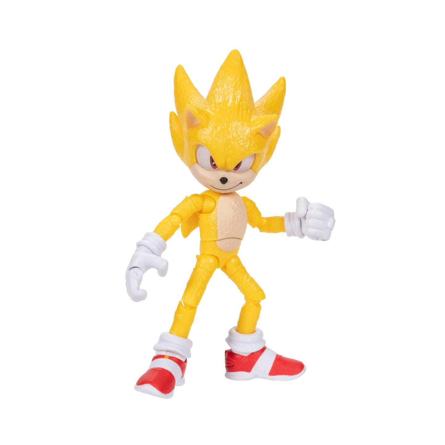 Sonic The Hedgehog 5-Inch Action Figure 4-Pack - Super Sonic, Shadow, Knuckles, Chao Mascot Tails, Articulated, Plastic, Model 427894