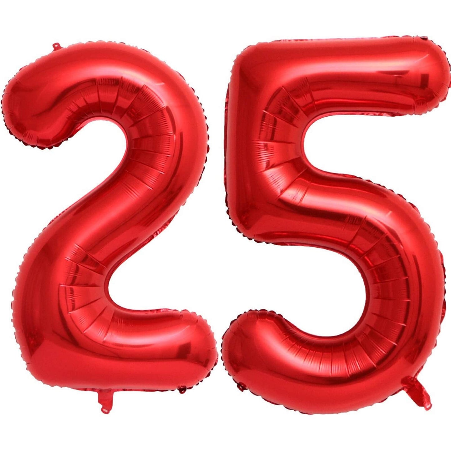 40 Inch Red 25 Number Balloons Giant Jumbo Huge 25 Or 52 Foil Mylar Helium Number Digital Balloons Red Birthday Mylar Digital Ba