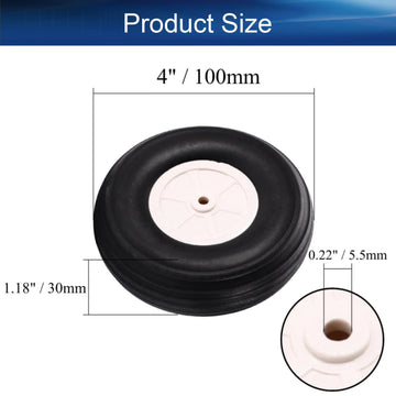 Heyiarbeit 4'' Rc Model Airplane Foam Wheel Super Light Tire And Wheel Sets For Rc Airplane Pu Sponge Tire With Plastic Hub 2 Pc