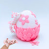 3D Printed Sakura Dragon & Dragon Egg - 11.8 Inch Realistic Articulated Dragon, Fidgeting Toys, Tabletop Decorations & Collectib