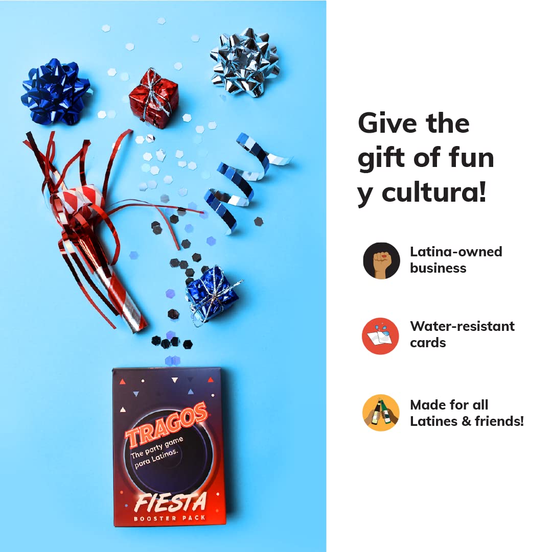 Tragos Fiesta Game For Latinos - Relatable Hilarious Cultural Spanglish Card Game - Juegos De Mesa Para Adultos