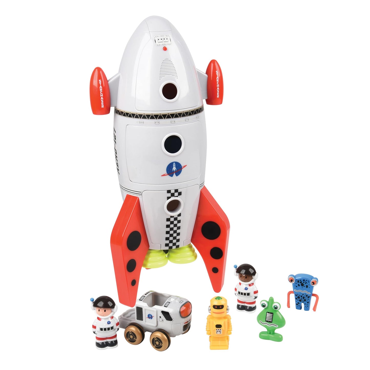 CP Toys Space Mission Rocket Ship Toy, Includes Astronaut Figurines, Aliens and Vehicle, Space Gifts, STEM Toddler Toys for Kids