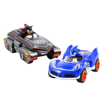 Sonic The Hedgehog Action Figure Set - 5 Shadow and Sonic All-Stars Pull Back Race Car Action Vehicles | Party Supplies Toy Bund