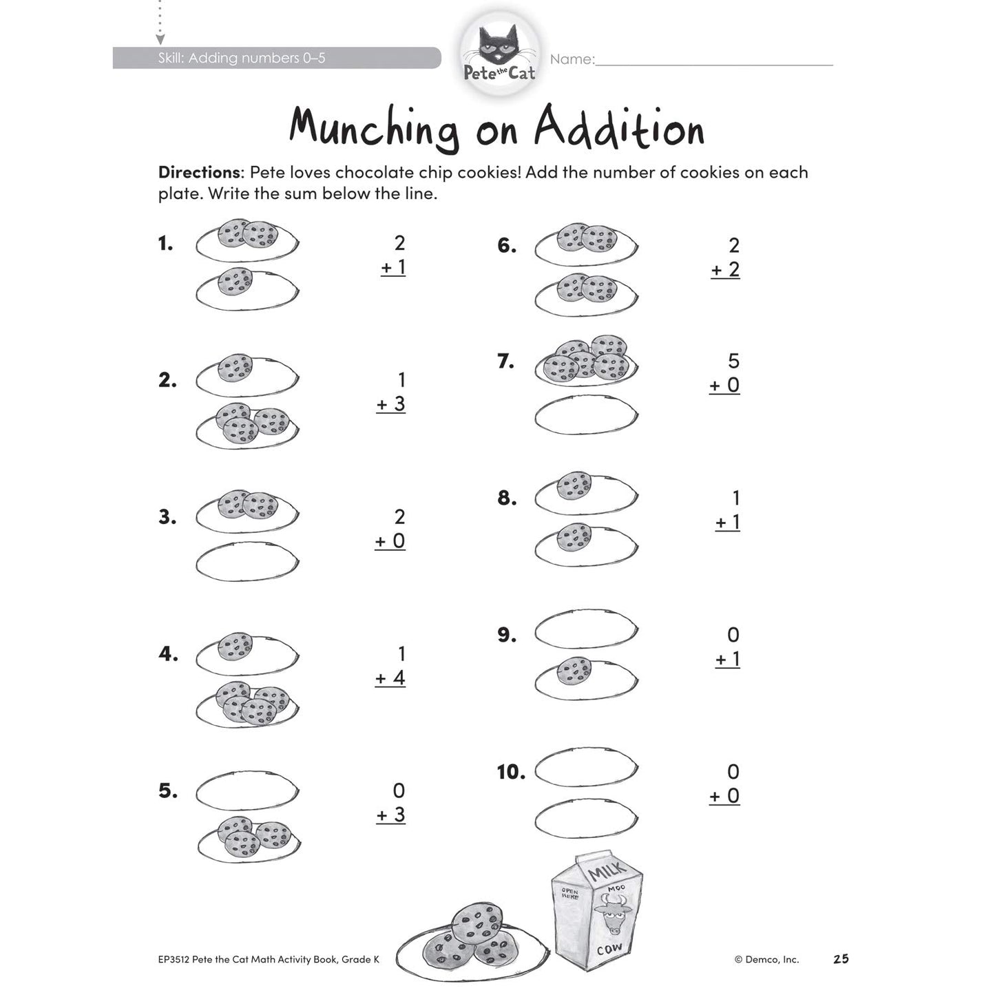 Teacher Created Resources Math Workbook for Grade K