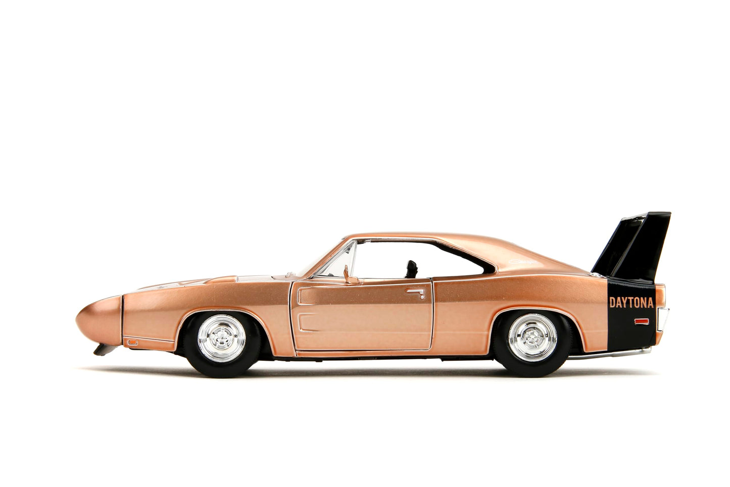Jada Toys Bigtime Muscle 1:24 1969 Dodge Charger Daytona Die-Cast Car - Opening Doors, Hood, Trunk, Rubber Tires(Candy Copper)