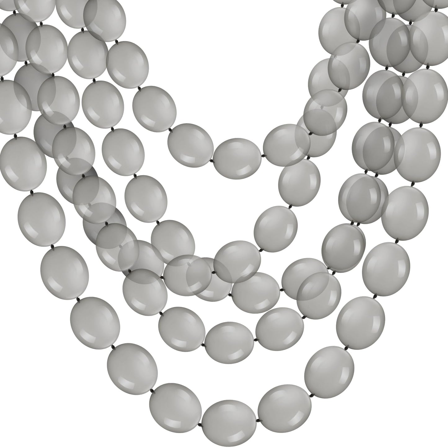 Meanplan 100 Pcs Link Balloon Linking Balloon Latex Linkable Balloons Connected Wedding Party Decoration(Gray,6 Inch)