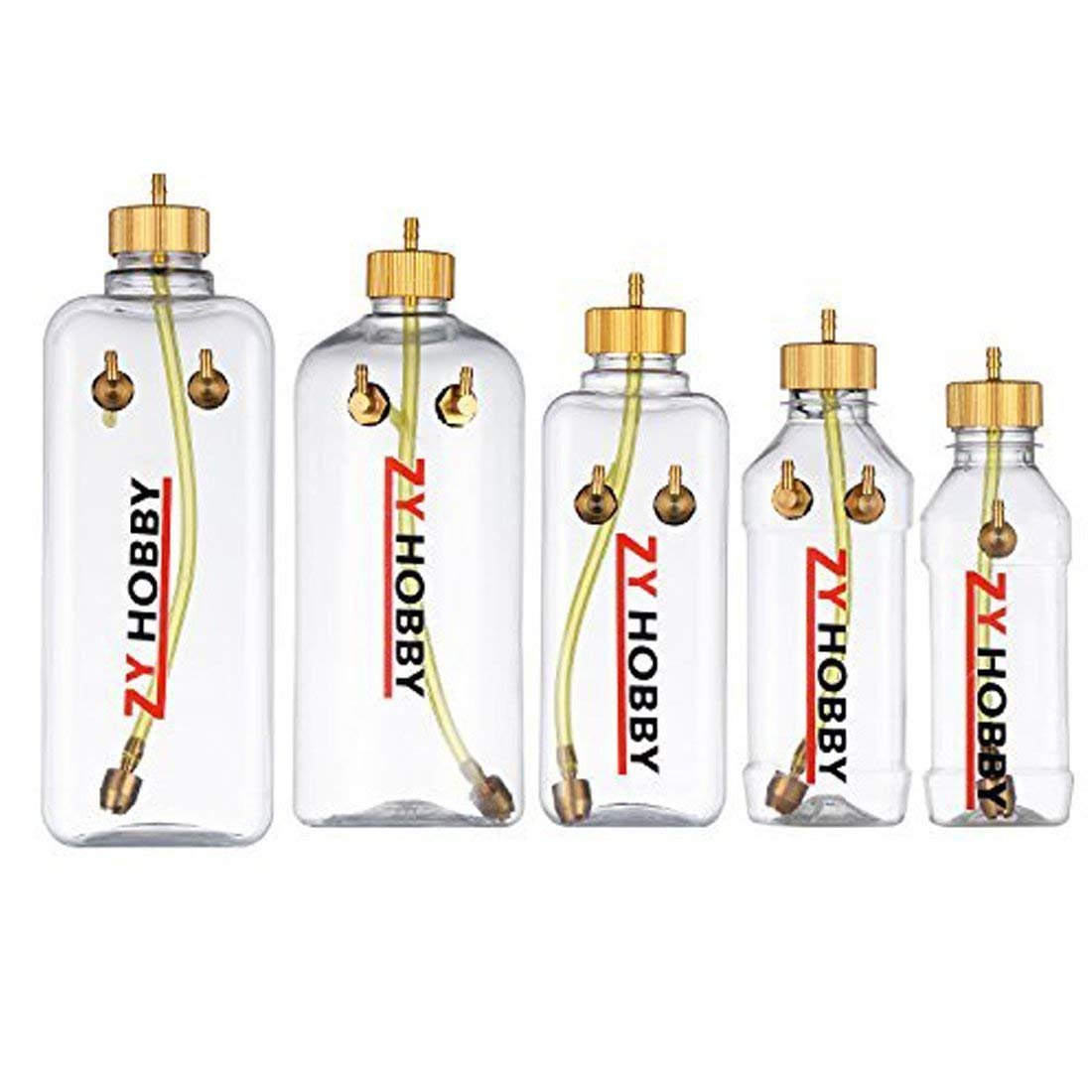 RC Engine Gas Fuel Tank 500ml, ZYHOBBY RC Transparent Fuel Bottle/Model Airplane Gas Tank 145 X 64mm- Shipped from US Warehouse