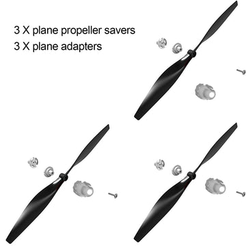 Flycolor 3 Sets F4U Rc Plane Propeller With Propeller Savers And Adapters For Volantexrc 761-8 761-9 T28 Airplane