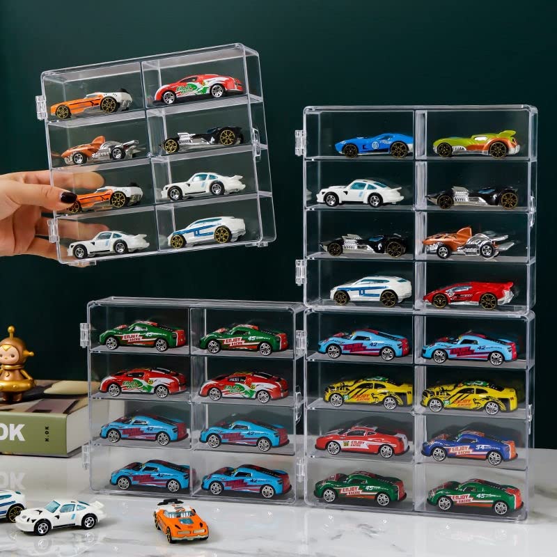 Hot 1/64 Scale Matchbox Wheels Toy Car Display Case Holds 32 Toy Cars Storage Organizer