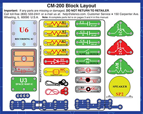 Snap Circuits 203 Electronics Exploration Kit | Over 200 Stem Projects | Full Color Project Manual | 42 Snap Modules | Unlimited Fun