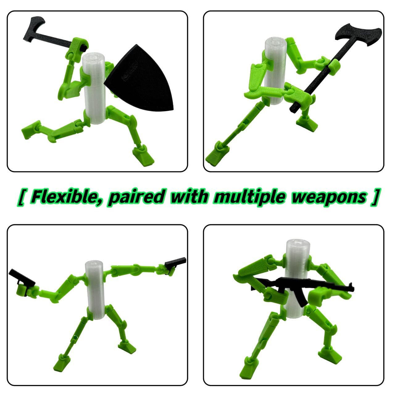 5Pcs 3D Printed Mobile Robot T13 Action Figure, Limbs Movable Figure, Environmental Protection Toys, Desktop Decoration, Creativ