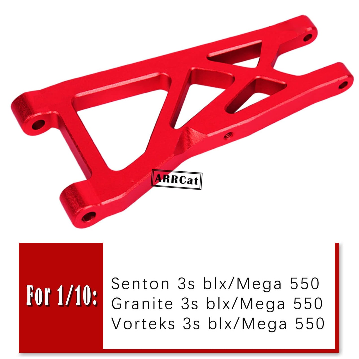 ARRCat Suspension A-Arms for 1/10 Vorteks 3s Blx 550/Granite 3s Blx 550/Senton 3s Blx 550,4PCS Aluminum Alloy Front Rear Suspens
