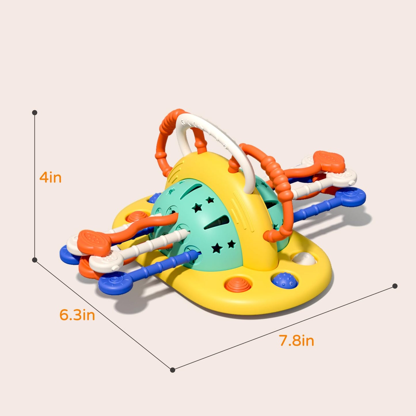 Vomii High Chair Toys With Suction Cup, Montessori Toys For 1 Year Old,Sensory Toys For Fine Motor Skills,Food Grade Silicone Pu