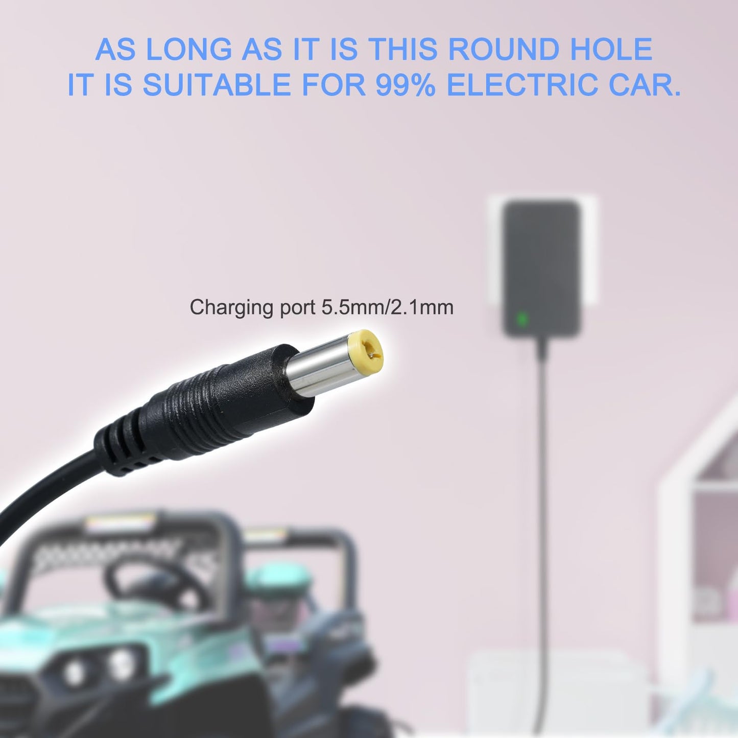 TUAGUI 24V Battery Charger for Ride-On Toys with Charging Indicator Light