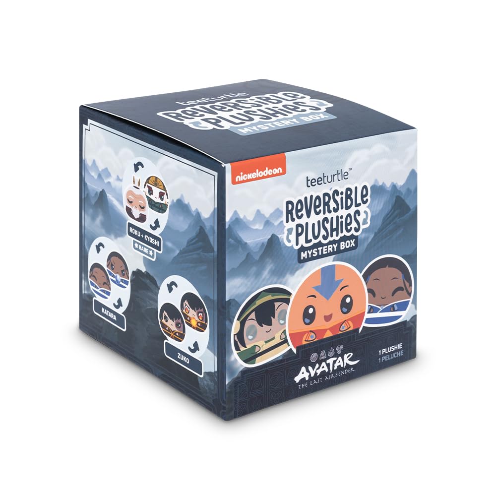 Teeturtle Avatar The Last Airbender 3'' Reversible Mystery Box Plushie - Surprise Cute Kawaii Soft Stuffed Animal