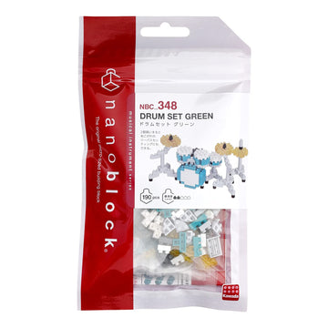 nanoblock Drum Set Building Kit - Collection Series, Green, Model NAN22140, Plastic