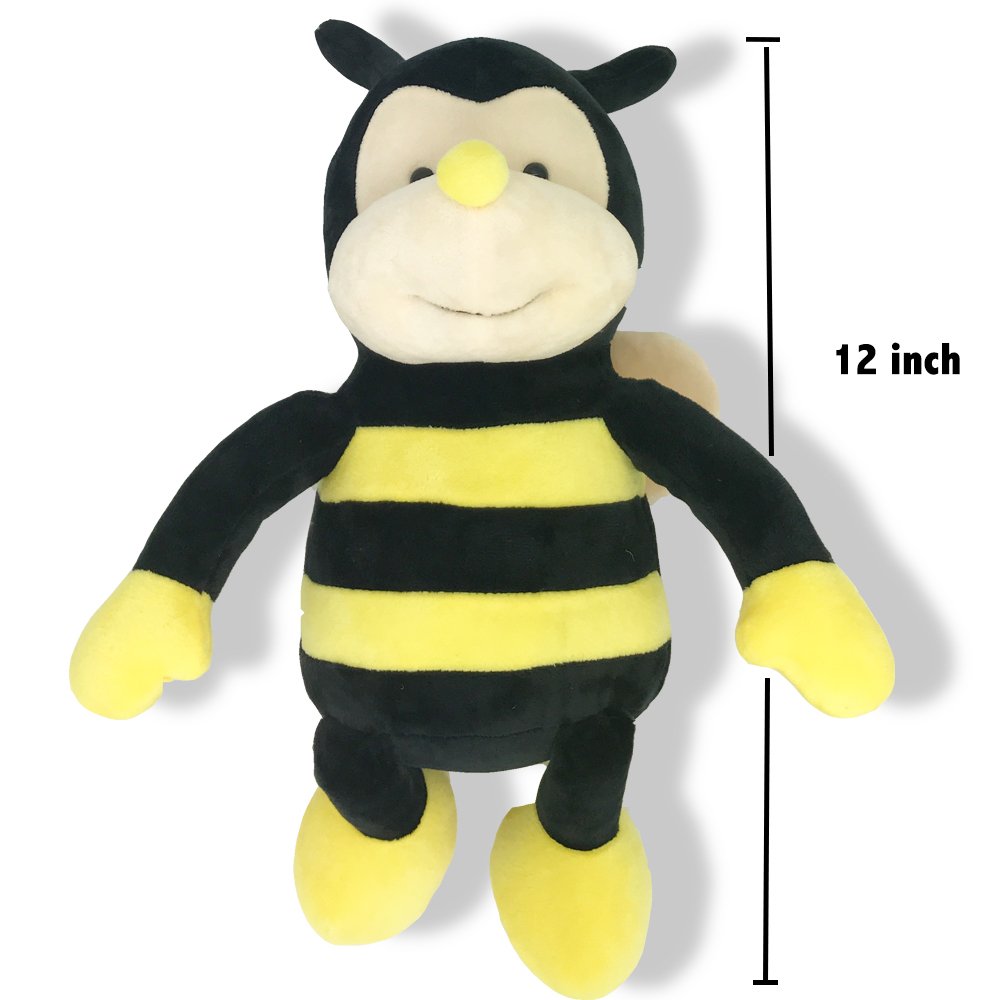 Plush Nana The Bee With Smile Face And Yellow Wings Bumblebee Animal Shaped Soft Toy Present For Children 12 Inch Head To Toe