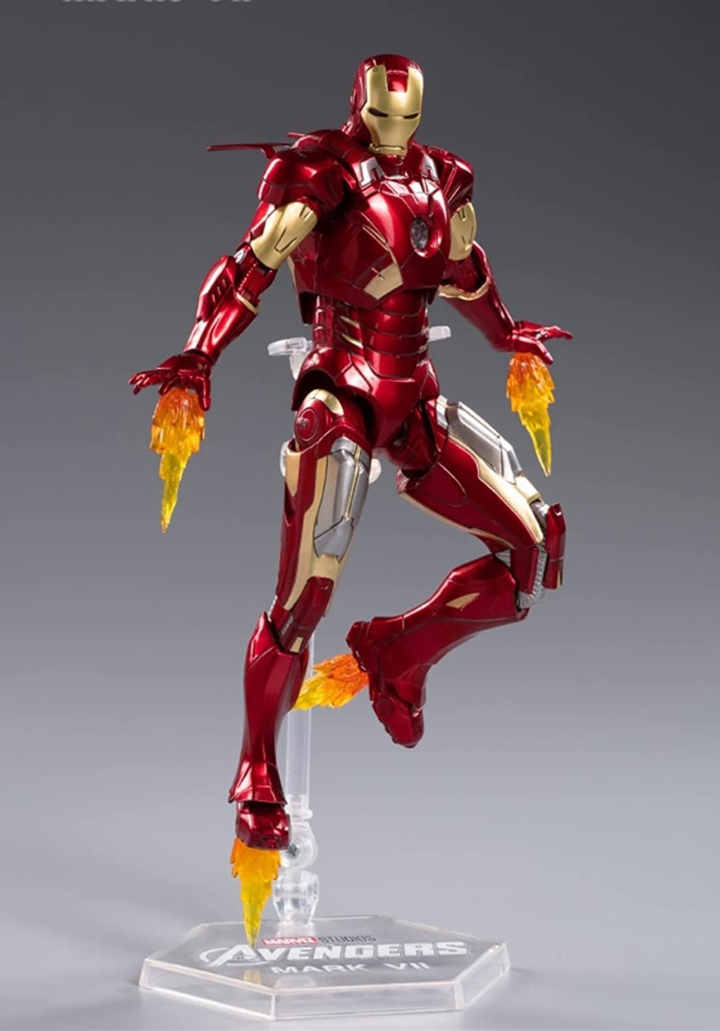 Uxouyic Ir?nman Movie Series - Collectible Ir?nman Action Figure Metal Painting 20 Joints Movable Model Toys (7 Inches) (Mark 7)