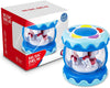 Ninos Worlds Musical Drum Toy For Toddlers With Lights & Sound, Touch Percussion Buttons, Rotating Carousel, Early Learning Educ
